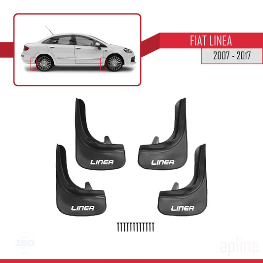 Kompatibel mit Fiat Linea (323) 2007-2016 Auto Kotflügel Vorne Hinten Satz 4 Stück Schwarz