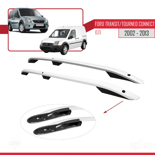 Compatible avec Ford Transit/Tourneo Connect 2002-2013 (Empattement Court L1/H1) Rails de Toit Porte-bagages sur le Toit Gris