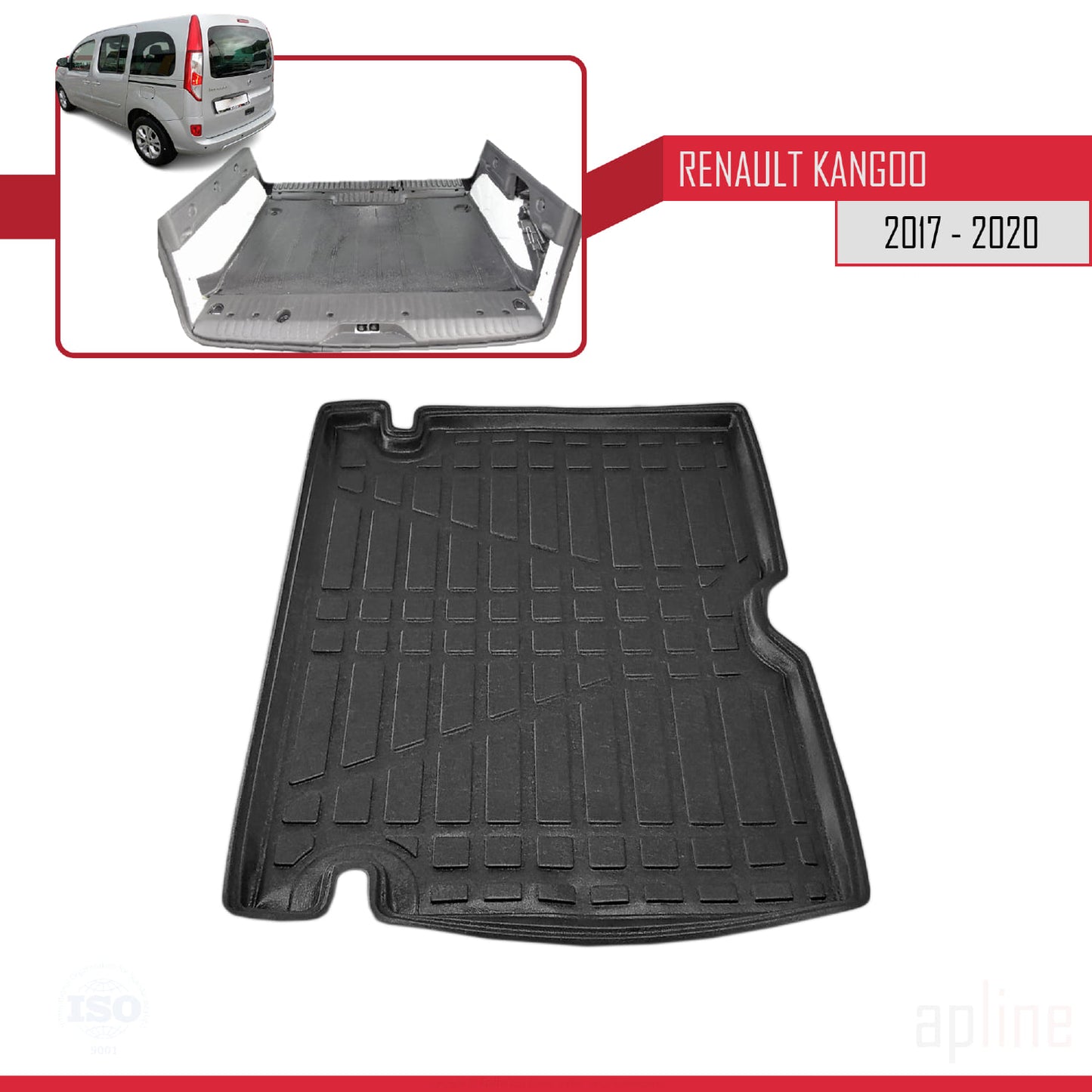 Tapis de Coffre pour Renault Kangoo COMBI 2016-2021 NOIR