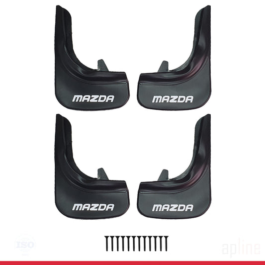 Compatible avec Mazda Jeu de Bavettes Garde-boue Avant et Arrière de Voiture 4 Pcs Noir