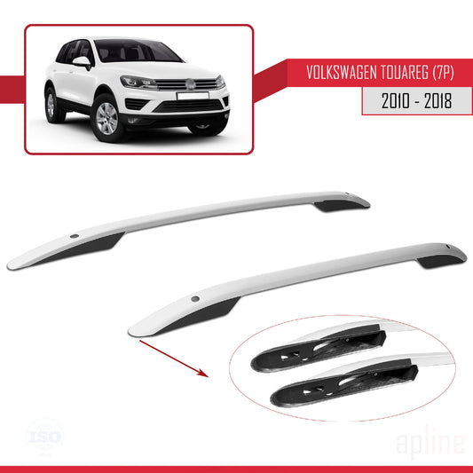Compatible avec Volkswagen Touareg 2 (7P) 2010-2018 (Empattement Court L1/H1) Rails de Toit Porte-bagages sur le Toit (Modèle Adhésif) Gris