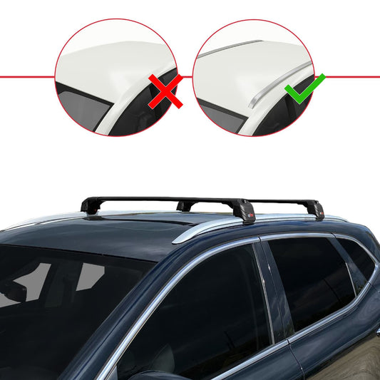Compatibile con MG HS (AS23) 2018-2024 ACE-2 Barre Tetto Portapacchi Auto Barre Portatutto Nero Alluminio 2 Barre