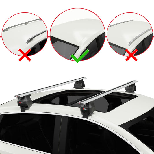 Compatible avec A1 (GB) Sportback 2019-2025 ACE-4 Barres de Toit Railing Porte-Bagages de Voiture Gris Aluminium 2 Barres