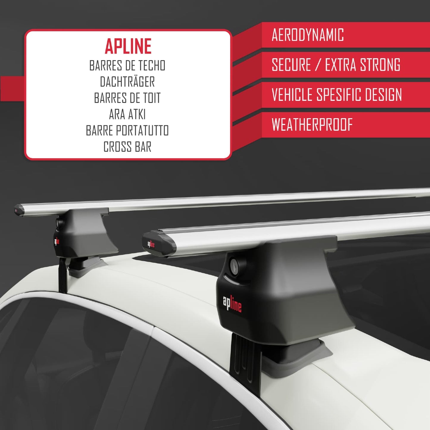 Compatible avec Kia Sportage (QL) 2016-2021 ACE-4 Barres de Toit Railing Porte-Bagages de Voiture Gris Aluminium 2 Barres