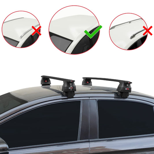 Compatible avec Honda City 2021-2025 ACE-4 Barres de Toit Railing Porte-Bagages de Voiture Noir Aluminium 2 Barres