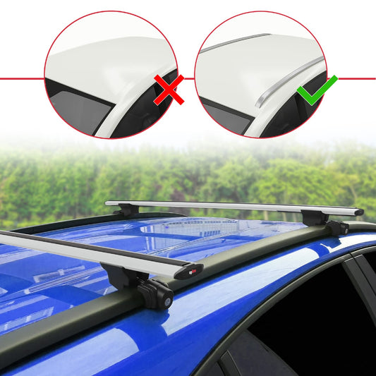 Compatible avec Suzuki Vitara 2015-2025 HOOK Model Barres de Toit Railing Porte-Bagages de Voiture Gris Aluminium 2 Barres