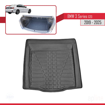 Kompatibel mit BMW 3er Serie (G20) 2019-2025 Flexibel Kofferraumwanne Laderaumwanne Schwarz