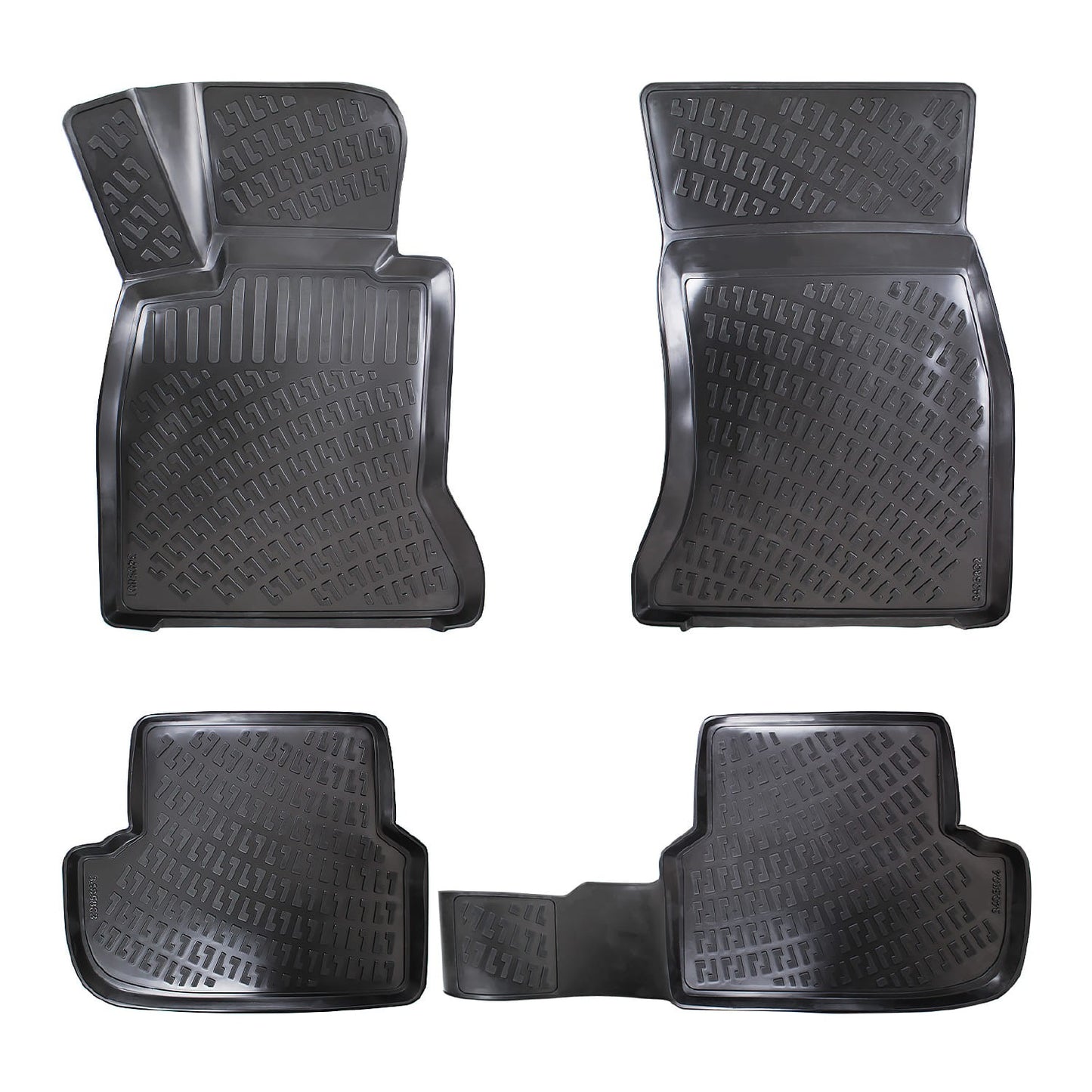 Compatibile con BMW Serie 5 (G30) 2017-2023 4D Tappeti in Gomma Nero