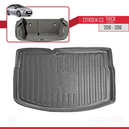 Kompatibel mit Citroen C3 Aircross Based Model 2010-2016 Flexibel Kofferraumwanne Laderaumwanne Schwarz