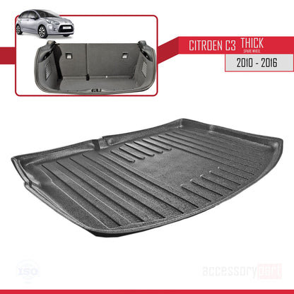 Kompatibel mit Citroen C3 Aircross Based Model 2010-2016 Flexibel Kofferraumwanne Laderaumwanne Schwarz