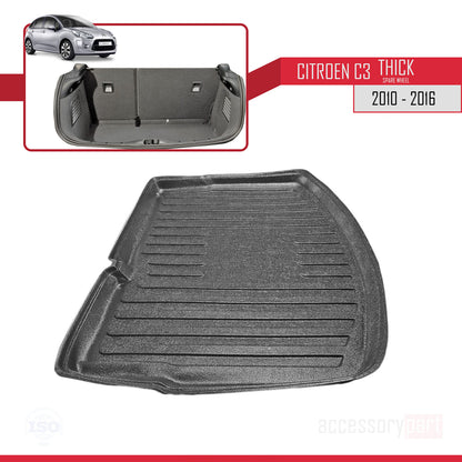 Kompatibel mit Citroen C3 Aircross Based Model 2010-2016 Flexibel Kofferraumwanne Laderaumwanne Schwarz
