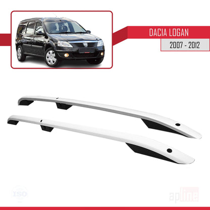 Compatible avec Dacia Logan 2 MCV (K52) 2007-2012 (Empattement Court L1/H1) Rails de Toit Porte-bagages sur le Toit Gris