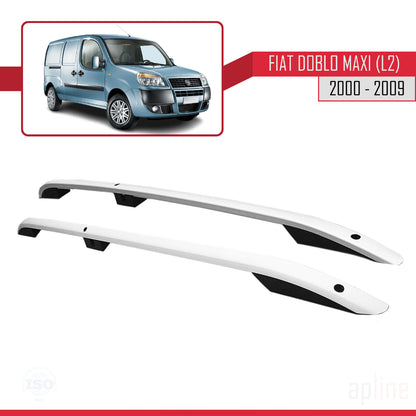 Compatible avec Fiat Doblo Maxi 2000-2009 (Empattement Long L2/H1) Rails de Toit Porte-bagages sur le Toit Gris