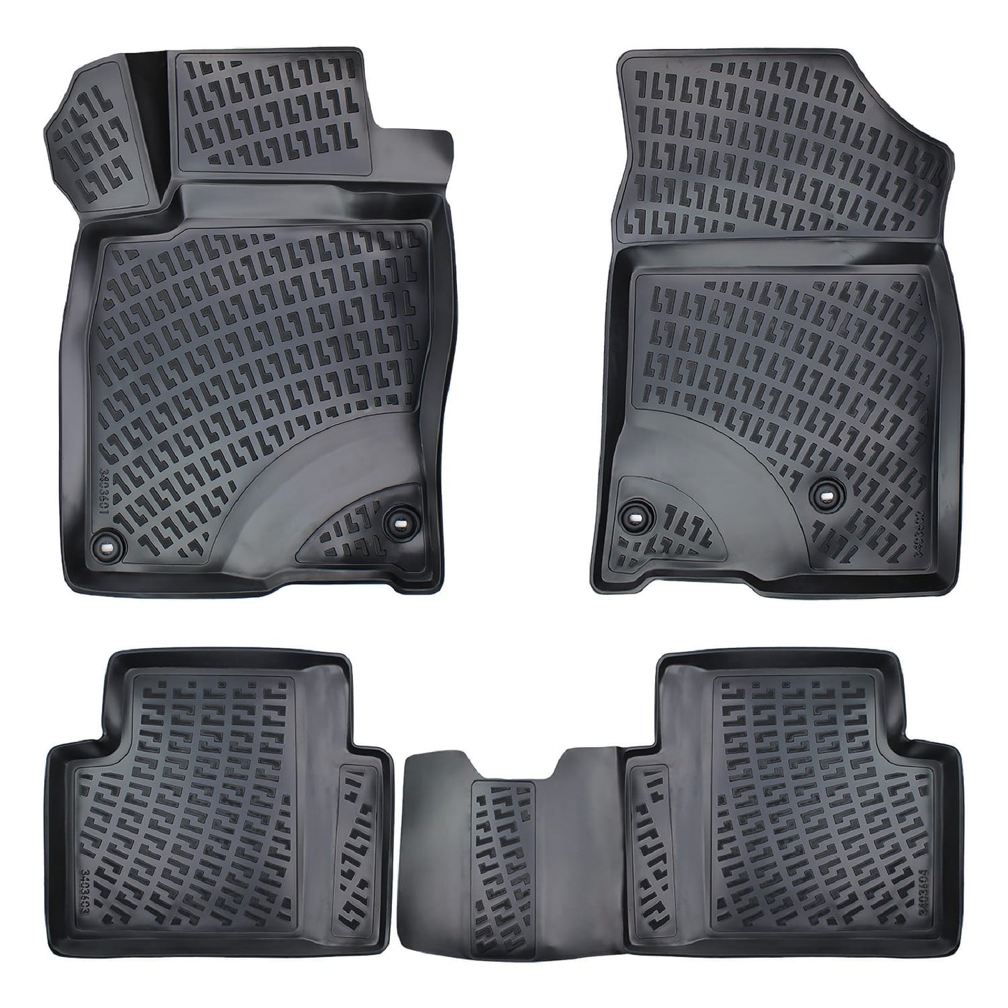 Compatible avec Honda Civic 10 (FC) Berline 2016-2021 4D Tapis de Voiture Noir