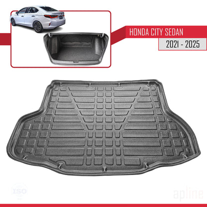 Compatibile con Honda City 2021-2025 Tappetino flessibile per bagagliaio, nero
