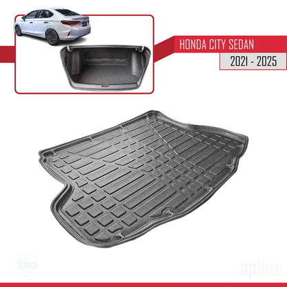 Compatibile con Honda City 2021-2025 Tappetino flessibile per bagagliaio, nero