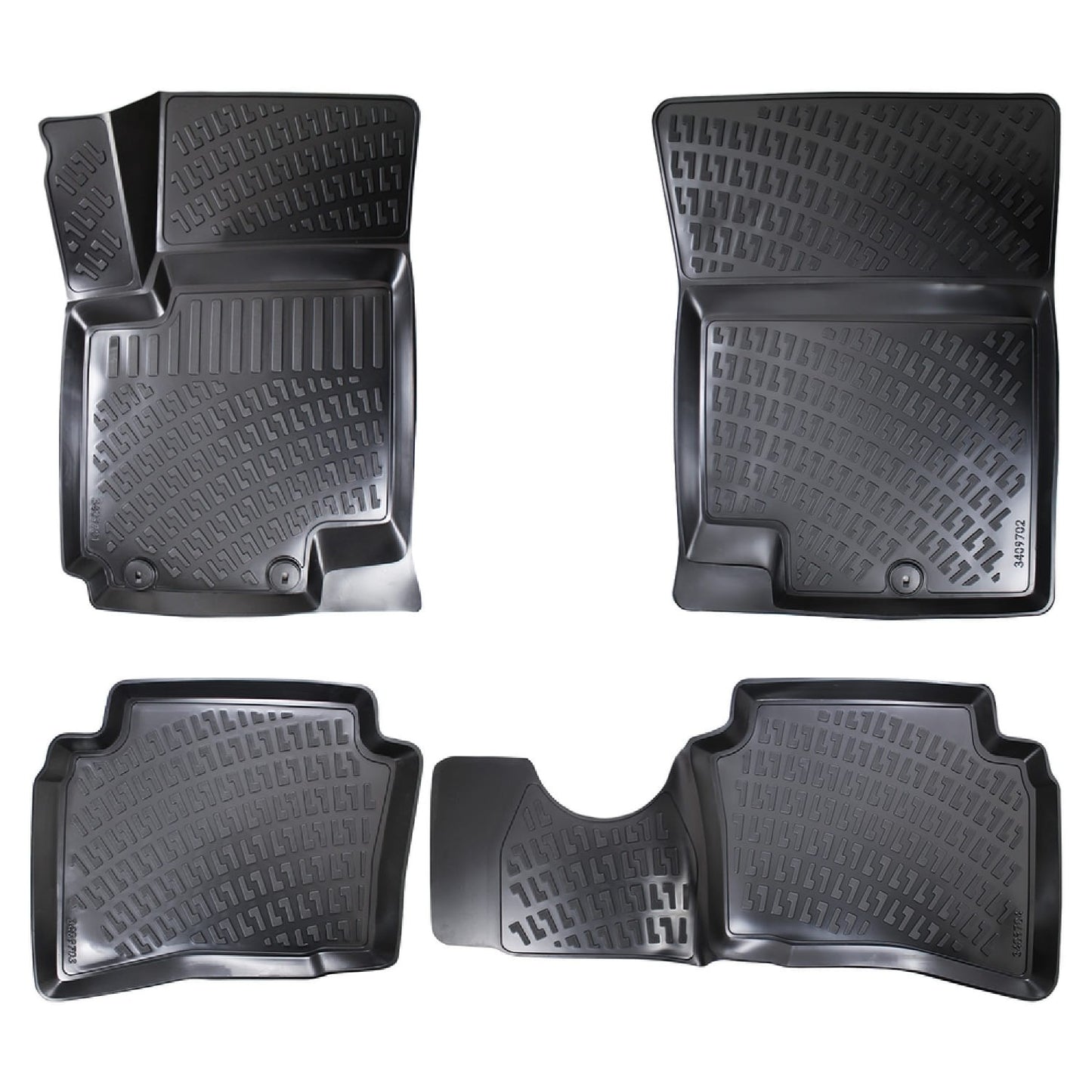 Compatible con Hyundai ix20 (JC) 2011-2019 4D Alfombrillas de Goma Negro