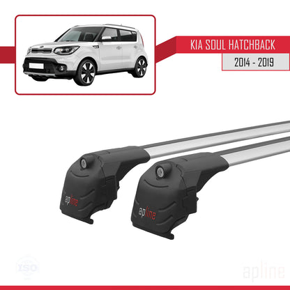 Compatibile con Kia Soul 2 (PS) 2014-2019 ACE-2 Barre Tetto Portapacchi Auto Barre Portatutto Grigo Alluminio 2 Barre