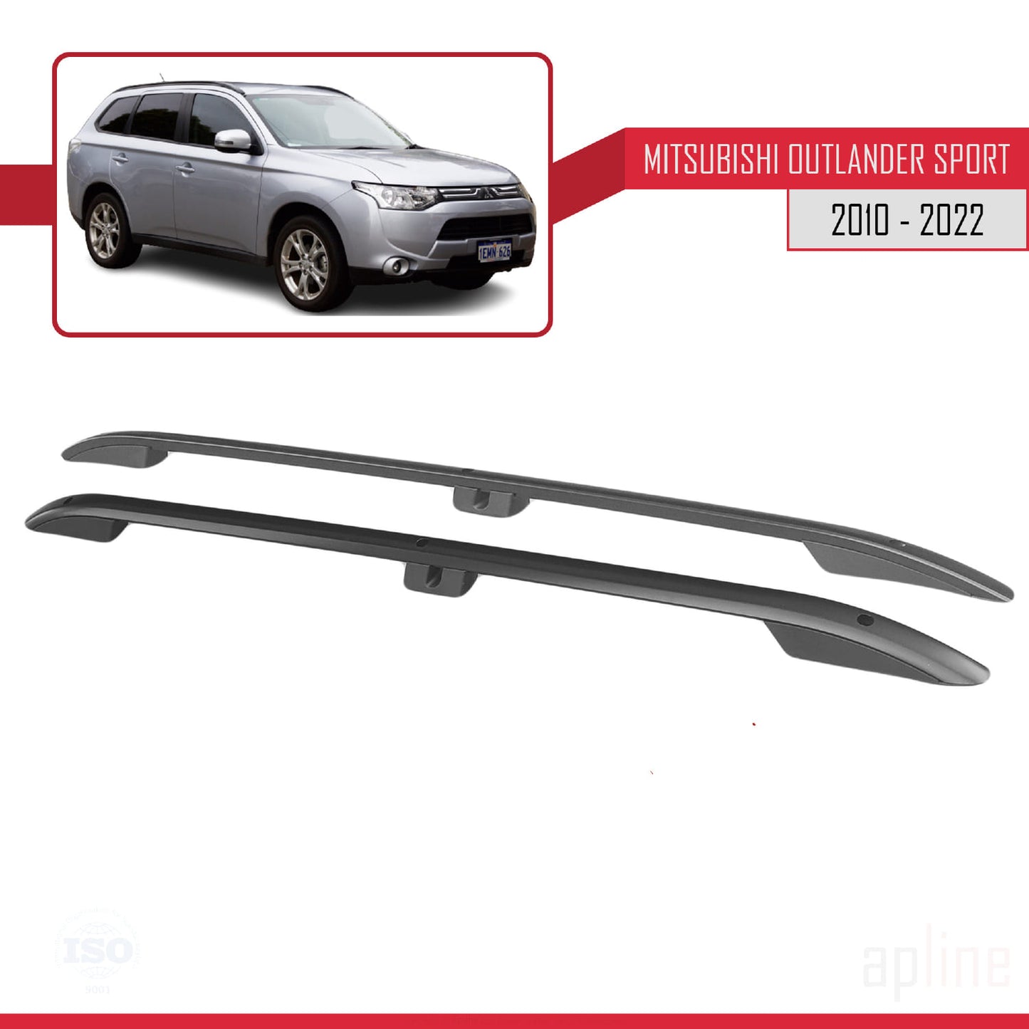 Compatibile con Mitsubishi Outlander Sport (GA) 2010-2022 (Passo Corto L1/H1) Barre sul Tetto Portapacchi sul Tetto Nero