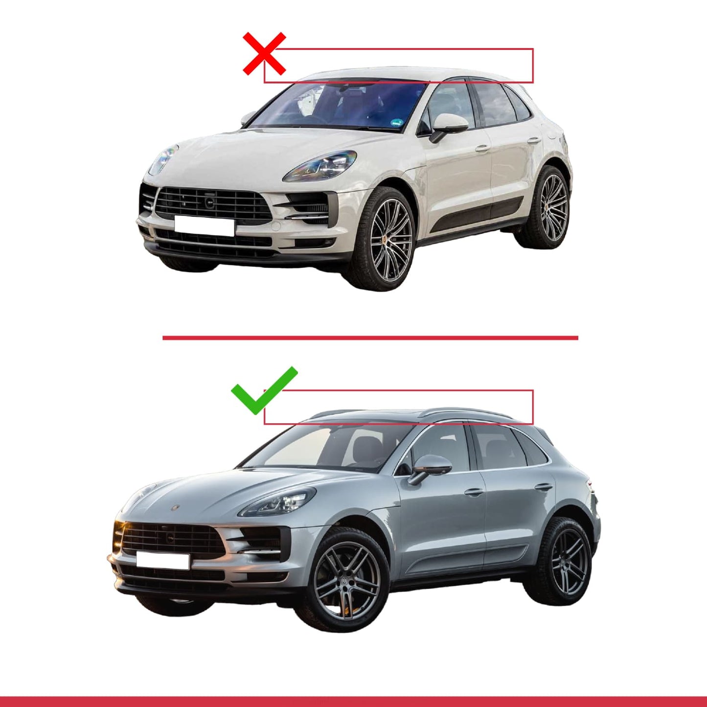 Kompatibel mit Porsche Macan (95B) 2014-2024 ACE-2 Relingträger Dachträger Auto Gepäckträger Grau Aluminium 2 Stangen