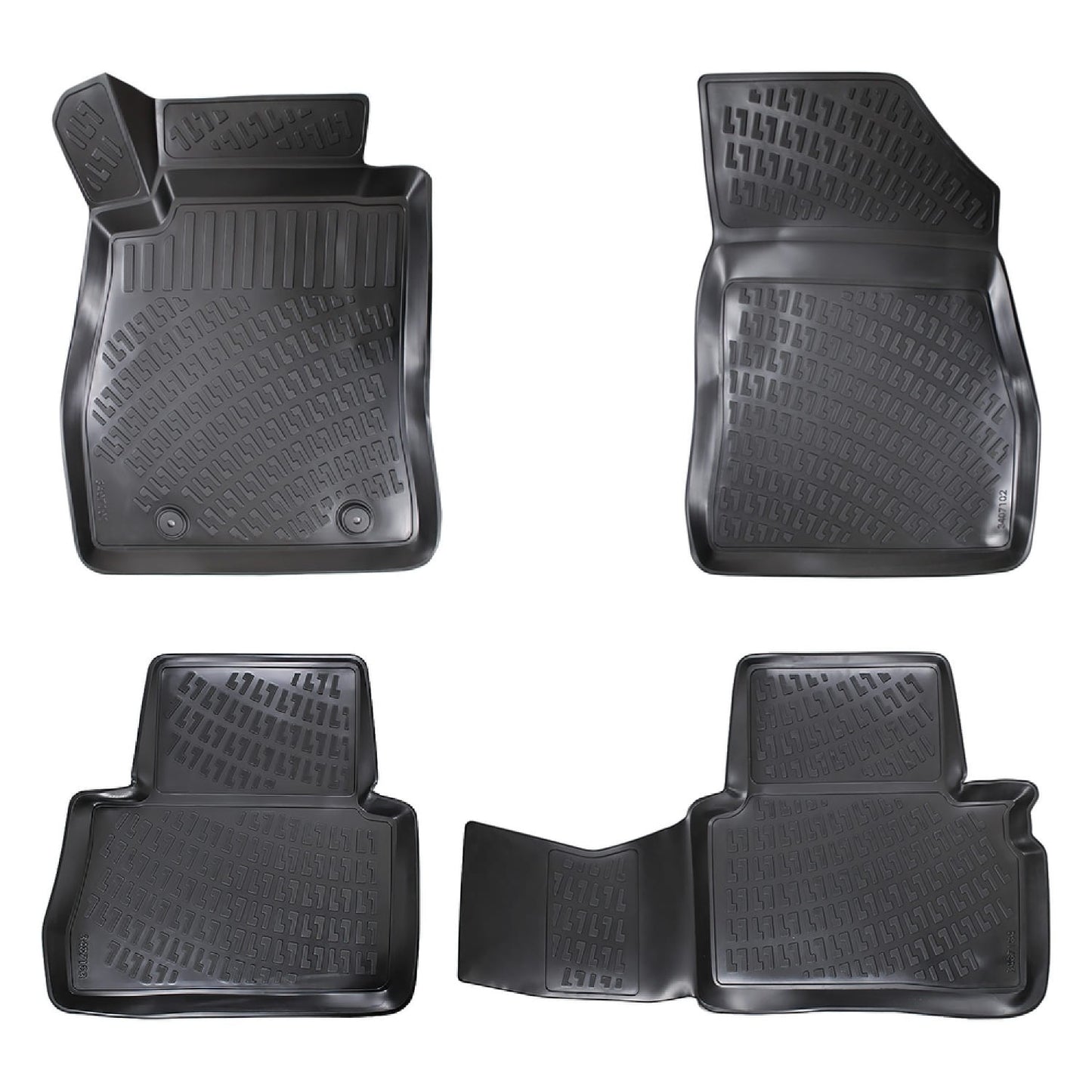 Compatible avec Nissan Juke 2010-2019 4D Tapis en Caoutchouc NOIR