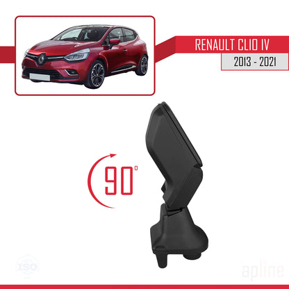 Armsteun compatibel met Renault Clio 4 2013-2020 Auto Middenconsole Kunstleer Zwart