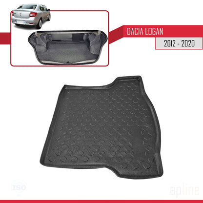 Tapis de Coffre pour Dacia Logan 2013-2020 Flexible NOIR