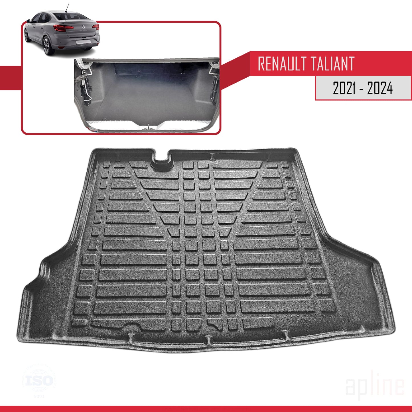 Compatible avec Renault Taliant 3 2021-2024 Flexible Tapis de Coffre Plancher de Chargement Noir