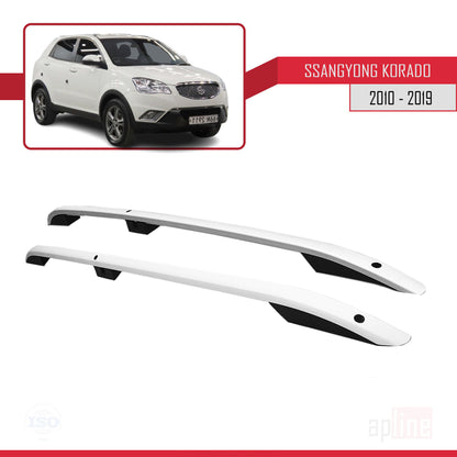 Dakrails Compatible met Ssangyong Korando 3 (C200) 2010-2019 (Korte Wielbasis L1/H1) Dakdrager Bagagedrager (Zelfklevend Model) Grijs