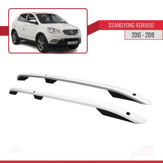 Compatible avec Ssangyong Korando 3 (C200) 2010-2019 (Empattement Court L1/H1) Rails de Toit Porte-bagages sur le Toit (Modèle Adhésif) Gris
