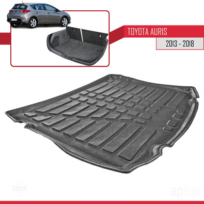 Compatible avec Toyota Auris 2 (E180) 2013-2018 Flexible Tapis de Coffre Plancher de Chargement Noir