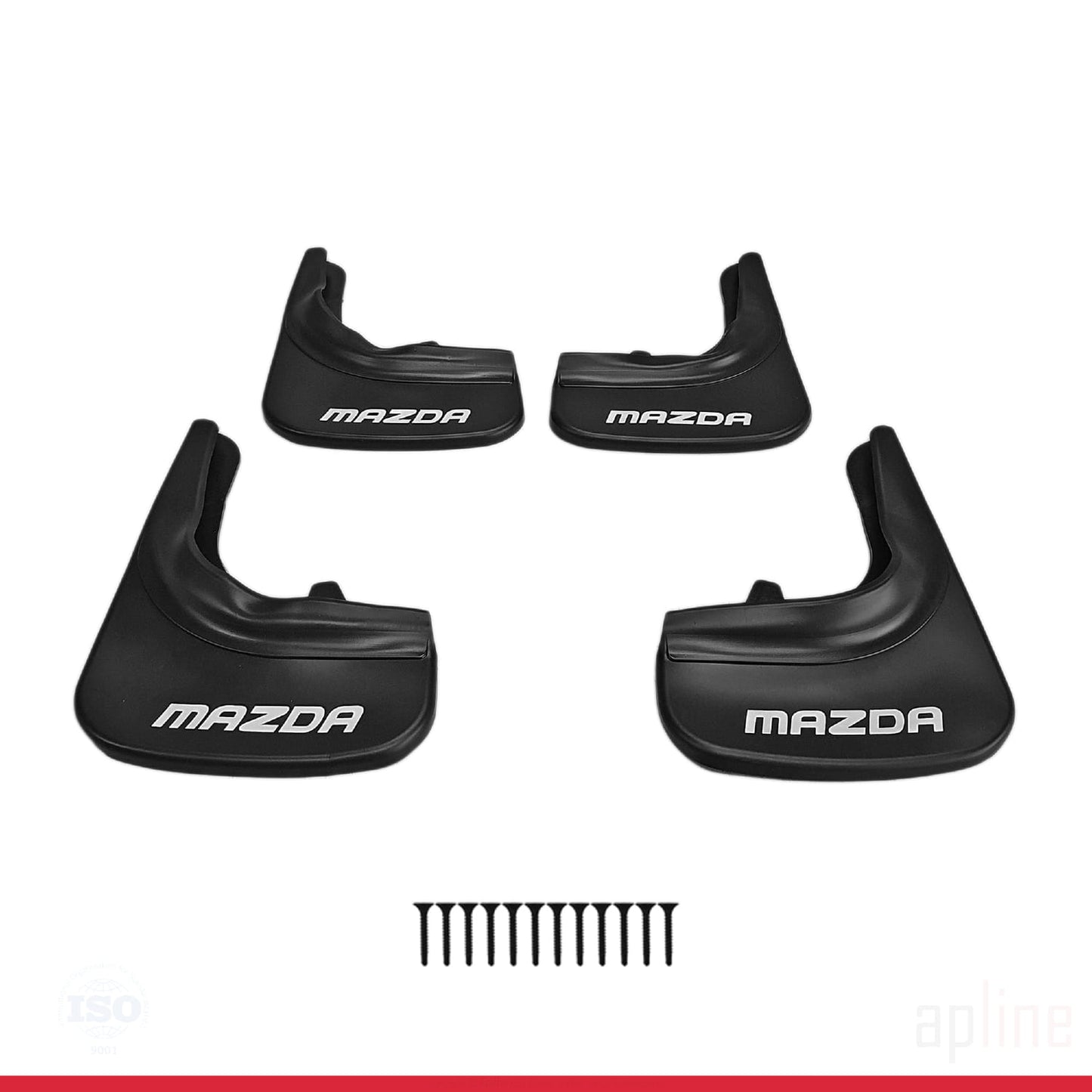 Compatible avec Mazda Jeu de Bavettes Garde-boue Avant et Arrière de Voiture 4 Pcs Noir