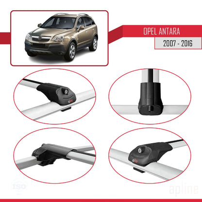 Compatibile con Opel Antara 2007-2016 ACE-1 Barre Tetto Portapacchi Auto Barre Portatutto Grigo Alluminio 2 Barre