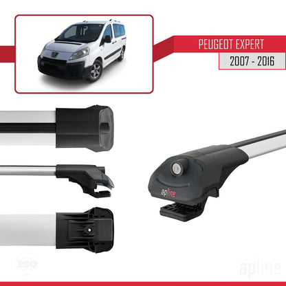 Compatible con Peugeot Expert 2 2007-2016 ACE-1 Barras de Techo Auto Portaequipajes Barras Transversales Gris Aluminio 3 Barras