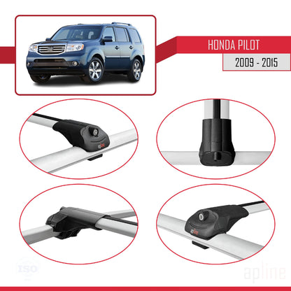 Compatibile con Honda Pilot 2 2009-2015 ACE-1 Barre Tetto Portapacchi Auto Barre Portatutto Grigo Alluminio 3 Barre