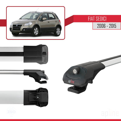 Compatibile con Fiat Sedici 2006-2015 ACE-1 Barre portatutto per auto Portapacchi in alluminio grigio 2 barre