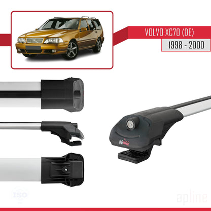 Compatibile con Volvo XC70 1998-2000 ACE-1 Barre Tetto Portapacchi Auto Barre Portatutto Grigo Alluminio 3 Barre