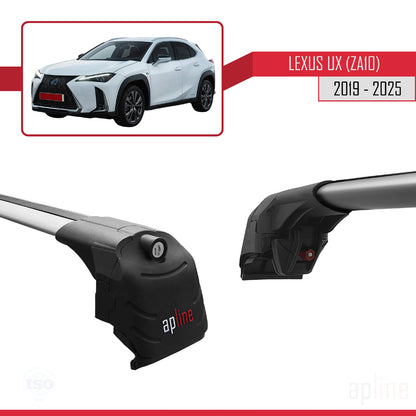 Compatible avec Lexus UX (ZA10) 2019-2025 ACE-2 Barres de Toit Railing Porte-Bagages de Voiture Gris Aluminium 2 Barres