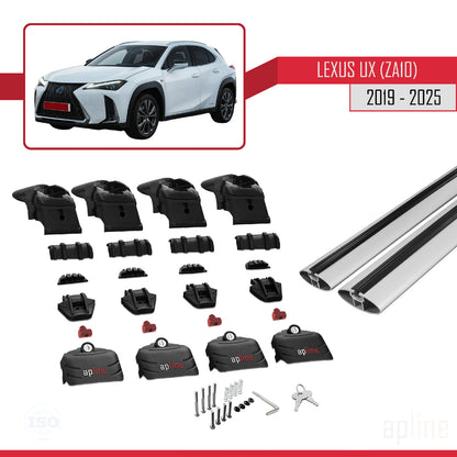 Compatible avec Lexus UX (ZA10) 2019-2025 ACE-2 Barres de Toit Railing Porte-Bagages de Voiture Gris Aluminium 2 Barres