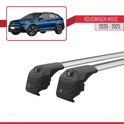 Kompatibel mit Volkswagen Nivus (CS1) 2021-2025 ACE-2 Relingträger Dachträger Auto Gepäckträger Grau Aluminium 2 Stangen