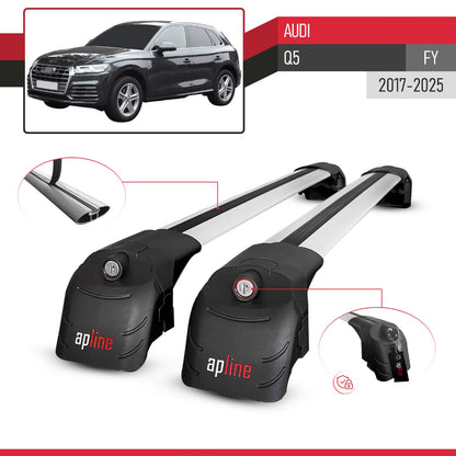 Compatibile con Q5 (FY) 2017-2024 ACE-2 Barre Tetto Portapacchi Auto Barre Portatutto Grigo Alluminio 2 Barre