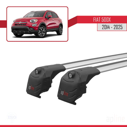 Compatibile con Fiat 500X 2014-2025 ACE-2 Barre Tetto Portapacchi Auto Barre Portatutto Grigo Alluminio 2 Barre
