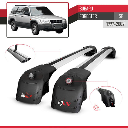 Compatibile con Subaru Forester (SF) 1997-2002 ACE-2 Barre Tetto Portapacchi Auto Barre Portatutto Grigo Alluminio 2 Barre