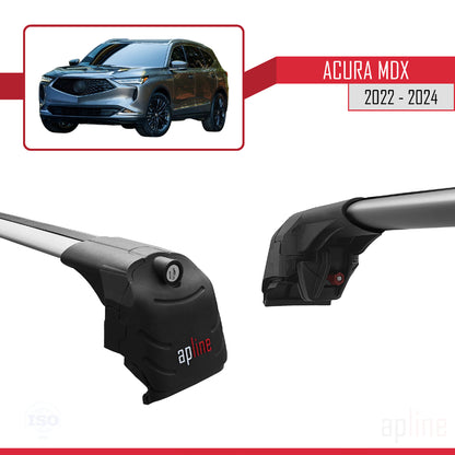 Compatibile con Acura MDX 2022-2024 ACE-2 Barre portatutto per auto Portapacchi in alluminio grigio 2 barre