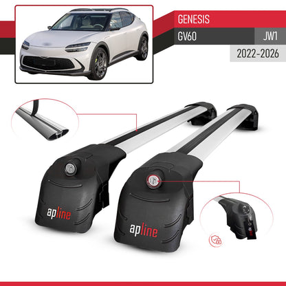 Compatibile con Genesis GV60 2023-2024 ACE-2 Barre Tetto Portapacchi Auto Barre Portatutto Grigo Alluminio 2 Barre