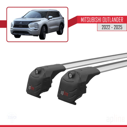 Kompatibel mit Mitsubishi Outlander 2022-2025 ACE-2 Relingträger Dachträger Auto Gepäckträger Grau Aluminium 2 Stangen
