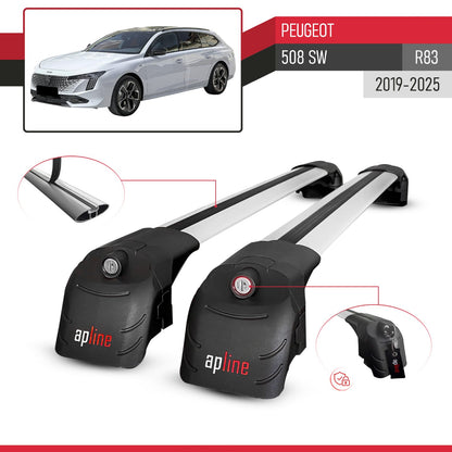 Compatibile con Peugeot 508 SW 2019-2025 ACE-2 Barre Tetto Portapacchi Auto Barre Portatutto Grigo Alluminio 2 Barre
