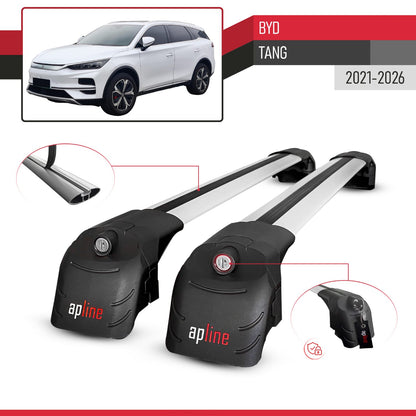 Compatible avec BYD Tang 2021-2026 ACE-2 modèle Barres de Toit Railing Porte-Bagages de Voiture Gris Aluminium Barres