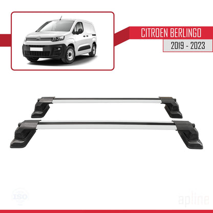 Compatible avec Citroen Berlingo 2019-2023 ACE-3 Barres de Toit Railing Porte-Bagages de Voiture Gris Aluminium 2 Barres