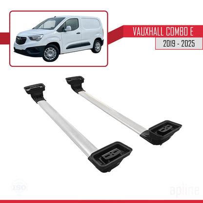 Compatible avec Vauxhall Combo E 2019-2025 ACE-3 Barres de Toit Railing Porte-Bagages de Voiture Gris Aluminium 2 Barres